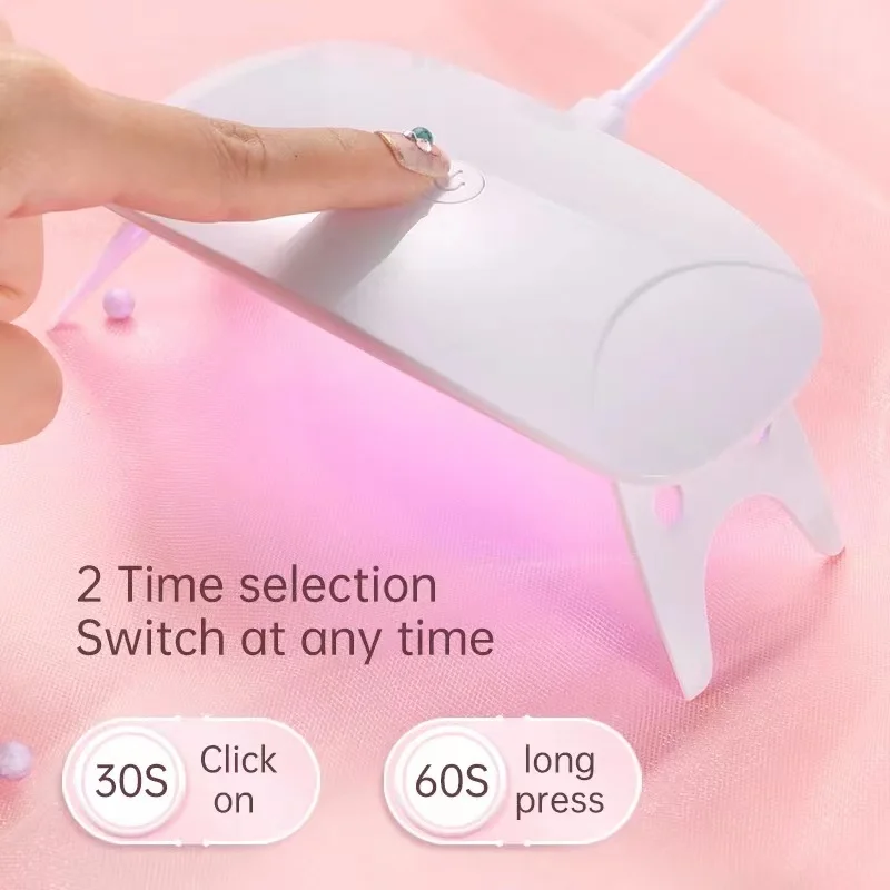 Free Logo Small Mini SUN LED UV Light Cordless Rechargeable Nail Lamp Curing Dryer for Nail Polish