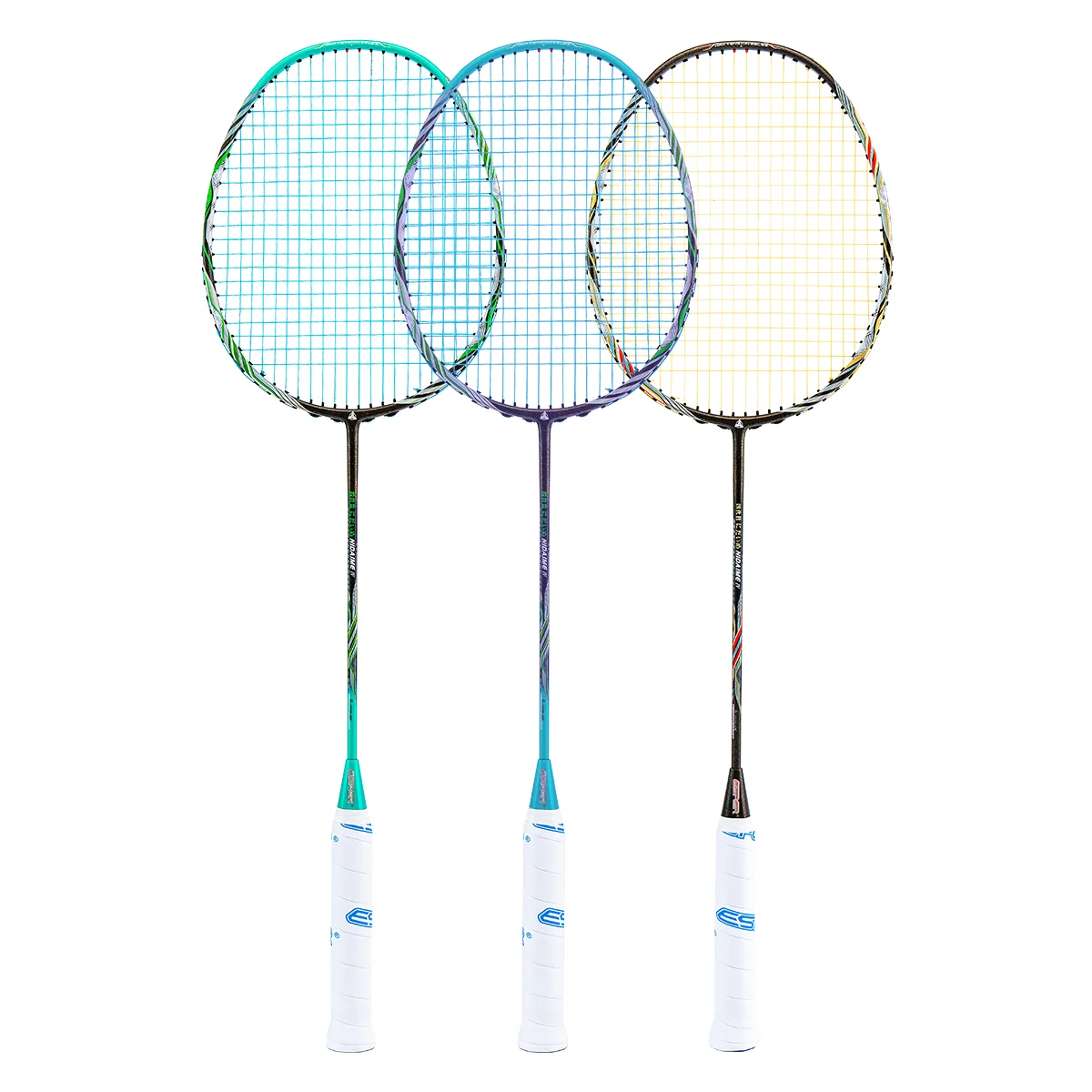 Professional  graphite-fiber badminton rackets 35 LBS tension 84g badminton racket without strings