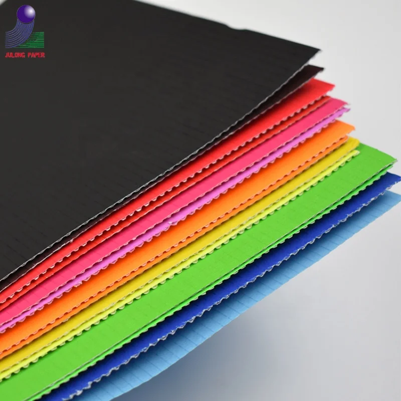 Fancy color corrugated paper creative origami corrugated paper for kids craft