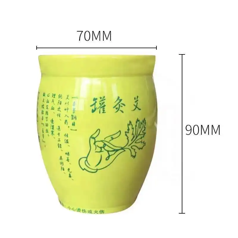 Traditional Chinese Medicine Ceramic Moxibustion Cups Massager Ceramic cupping
