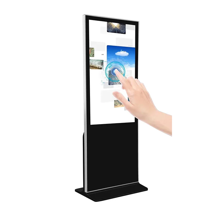Custom Size Available Digital Screen 10 Points Infrared Touch Lcd Floor Standing Digital Signage Advertising Machine For Station