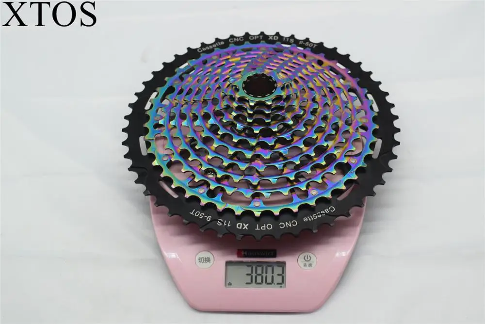 
Xtos Ultimate Mtb11Speed 9-50TCassette Ult Xd Cassette Rainbow Steel Ultralight Freewheel Sprocket 