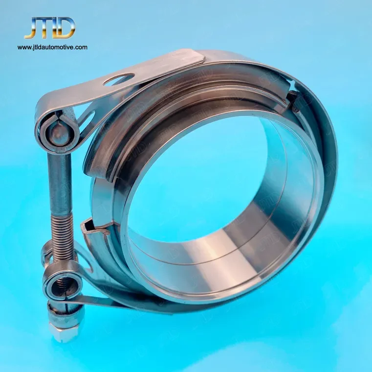 JTLD High Quality 3.0 inch Exhaust Pipe 304 stainless Steel V Band Clamp and flat Flanges kits