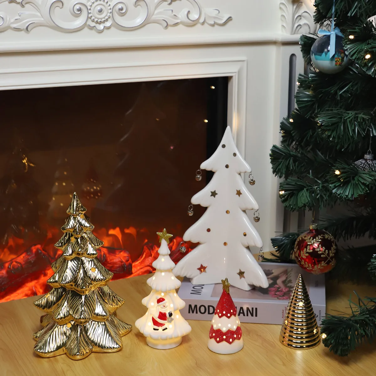 Christmas Decoration Supplies Manufacturer Wholesale Custom Luxury Ceramic Christmas Tree Ornament Set Christmas Supplies