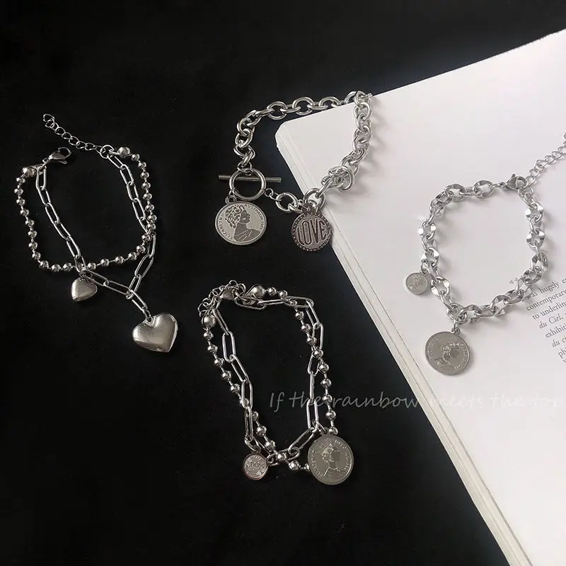 According to good color, hip hop hipster ins bracelet female fashion net celebrity cold wind niche design simple hand jewelry