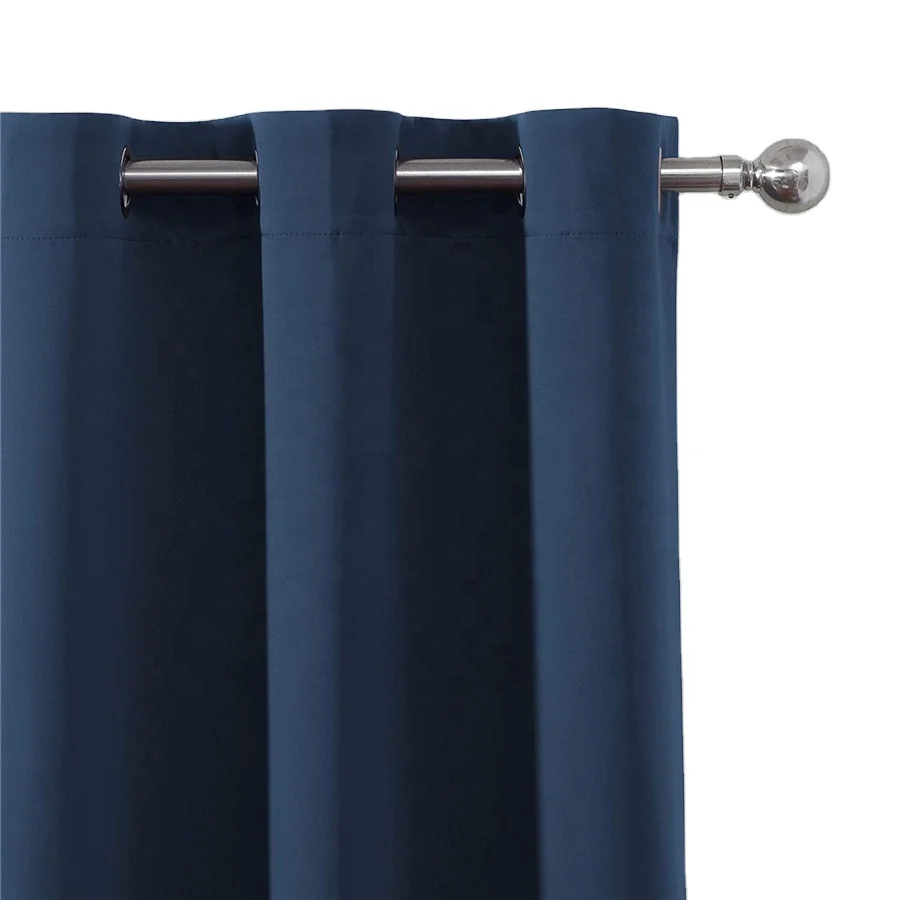Rancho Navy Blue Keep Warm Sliding Door Curtain Wide Blackout Curtains