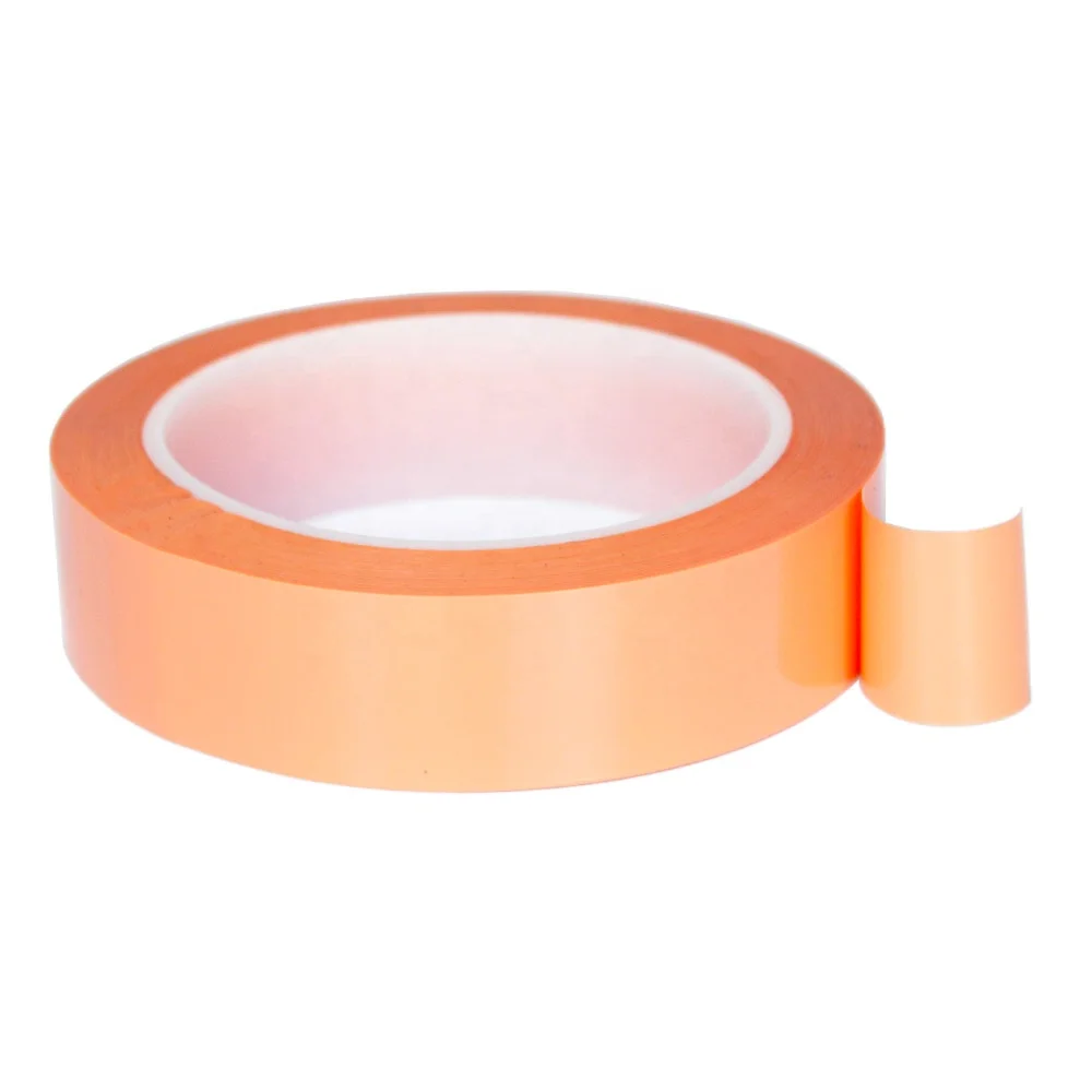2- Orange Color Mara PET Film Acrylic Glue Self Adhesive 5S Pinstripe Transformer Insulation Mylar Polyester Electrical Tape