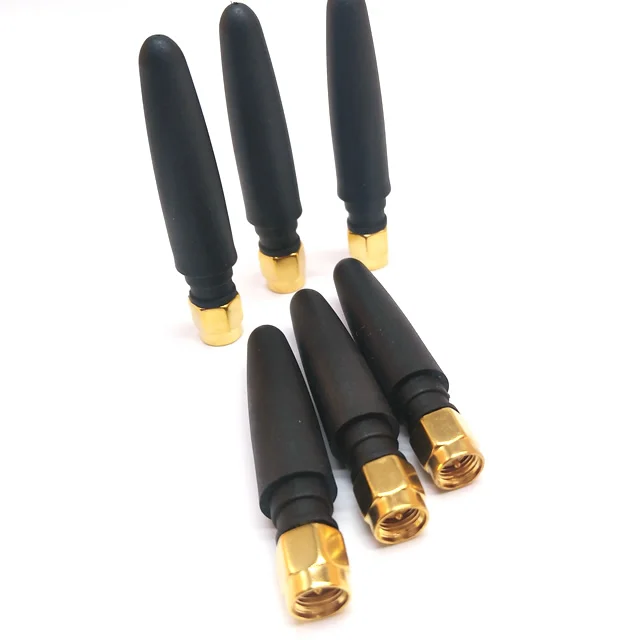 GSM /2G/3G/4G/2.4G 2dbi Gold 90 degree Angle SMA male  wifi antenna