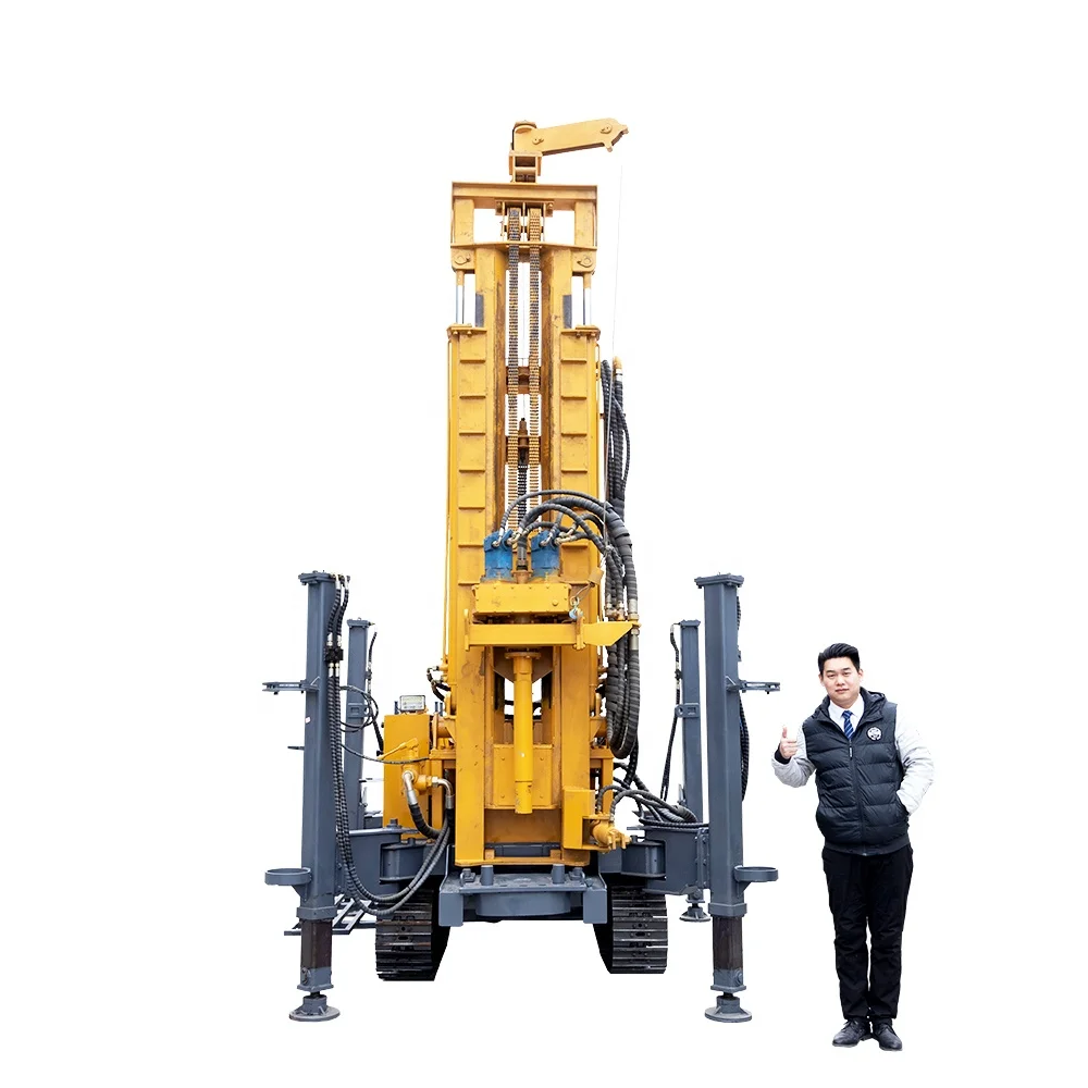 Air compressor Tracked Water well Drilling Rig for cambodia