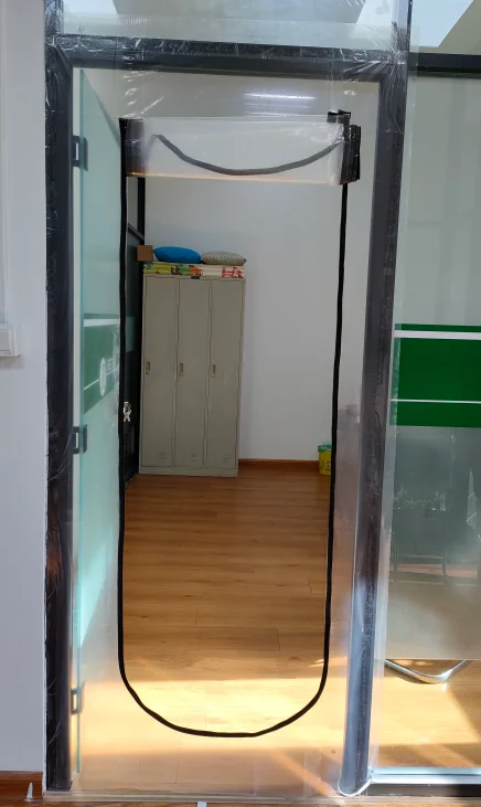 U shapeTransparent Plastic Zip door Zip Wall for decoration and painting