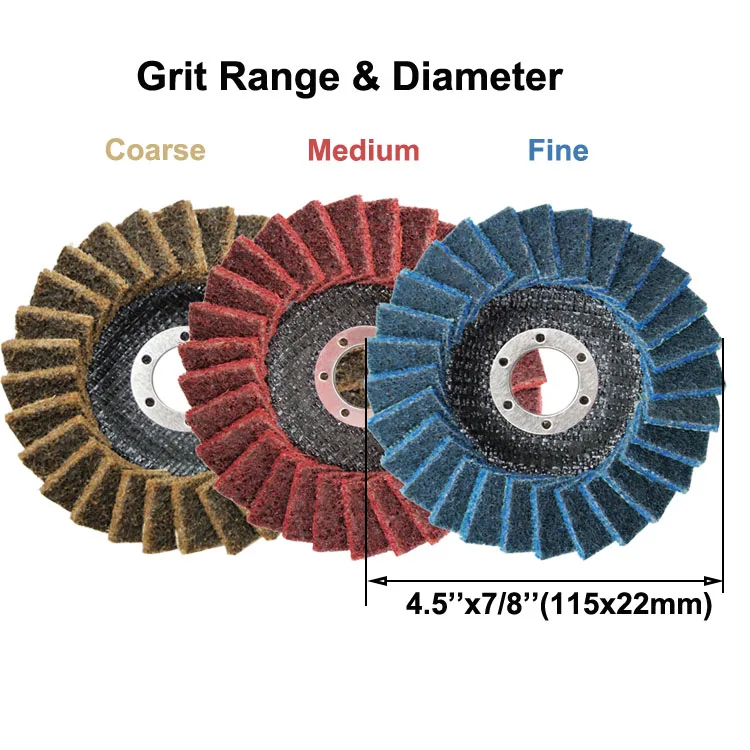 SONGQI 4-1/2 дюйма * 7/8 дюйма 115*22 мм абразивный шлифовальный круг для поверхности из нетканого материала, откидной диск для нержавеющей стали