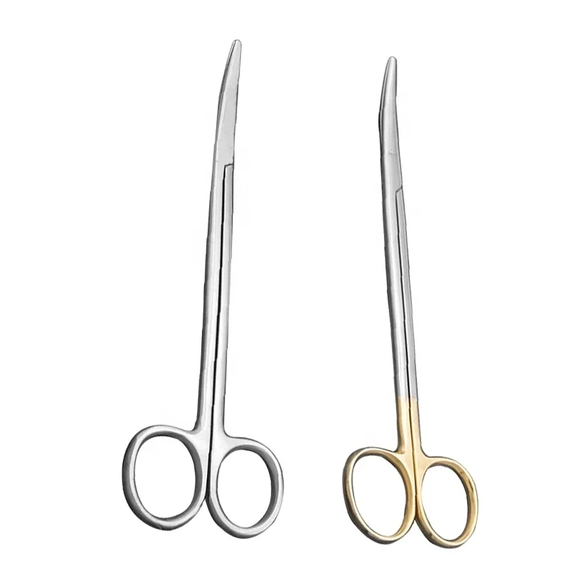 Gold Handle Stainless Steel Straight Cutting Tonsil Non-damaged Vocal Cord Cutter Scissors 14/16/18/20/22cm Medical Instruments