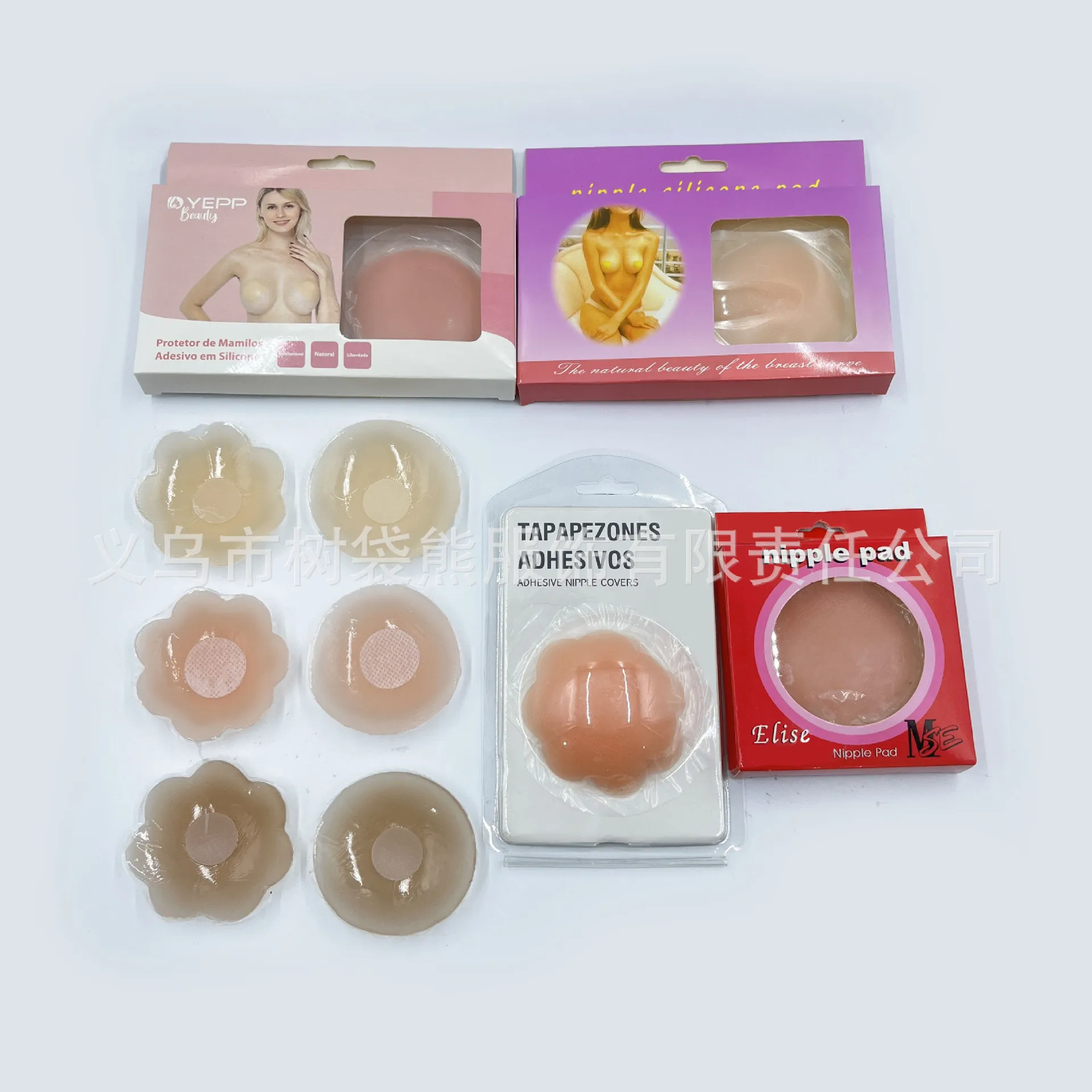 Breast paste in stock wholesale silicone breast waterproof anti-bump nipple chest thin dress underwear