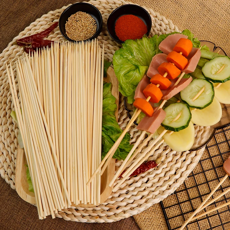 Factory Wholesale Natural Round BBQ Bamboo Skewer