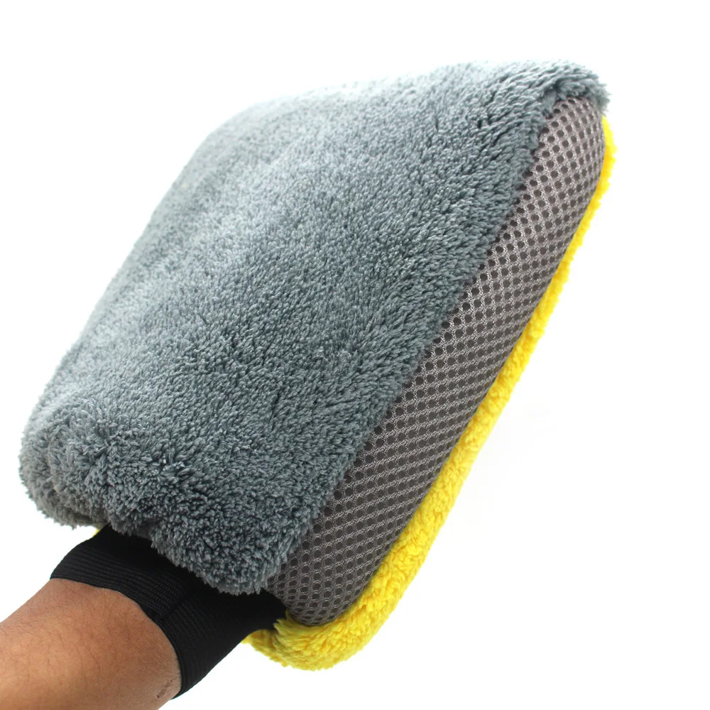 
BONNO Car Wash Gloves Fine Plush Waterproof Coral Velvet Gloves Car Wash Thick Wipe Cloth Multi-function Car Wash Tool 26 * 19cm 