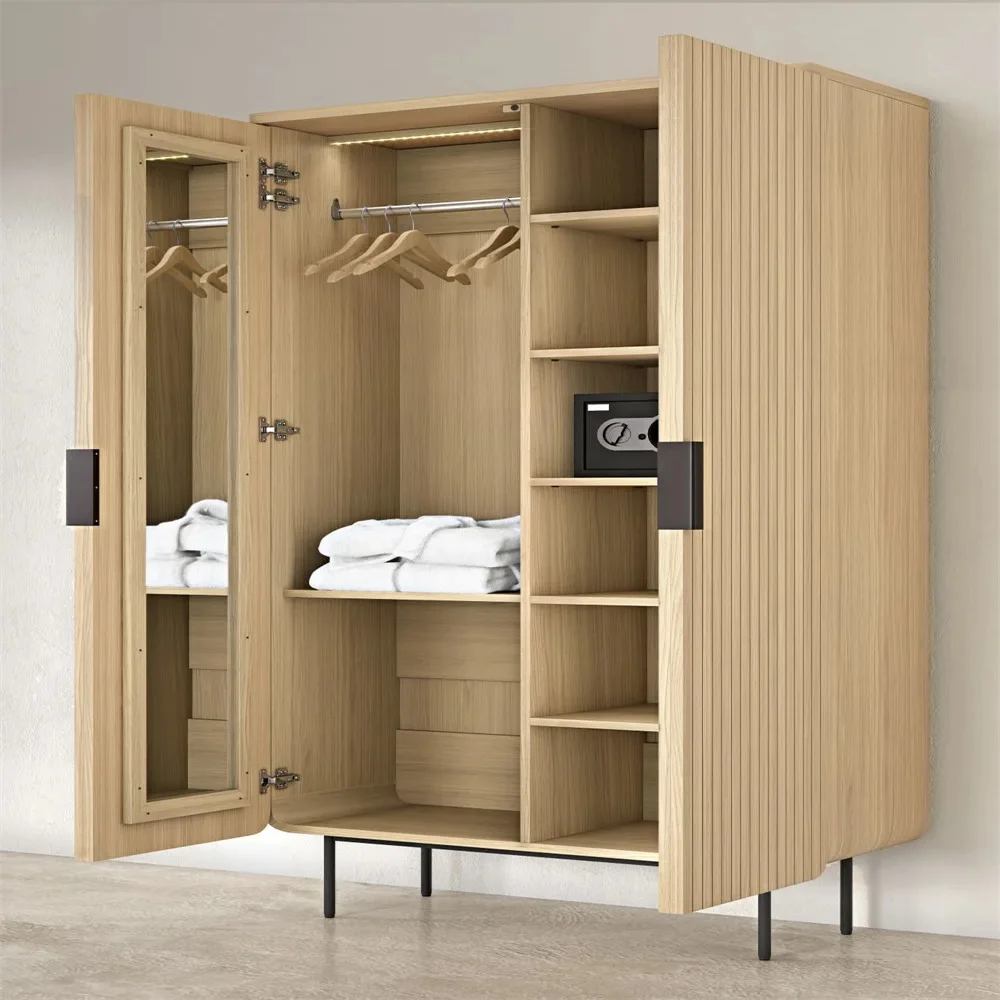 Custom Design Detachable Wooden Wardrobe Cabinet Closet Storage Armario for Bedroom