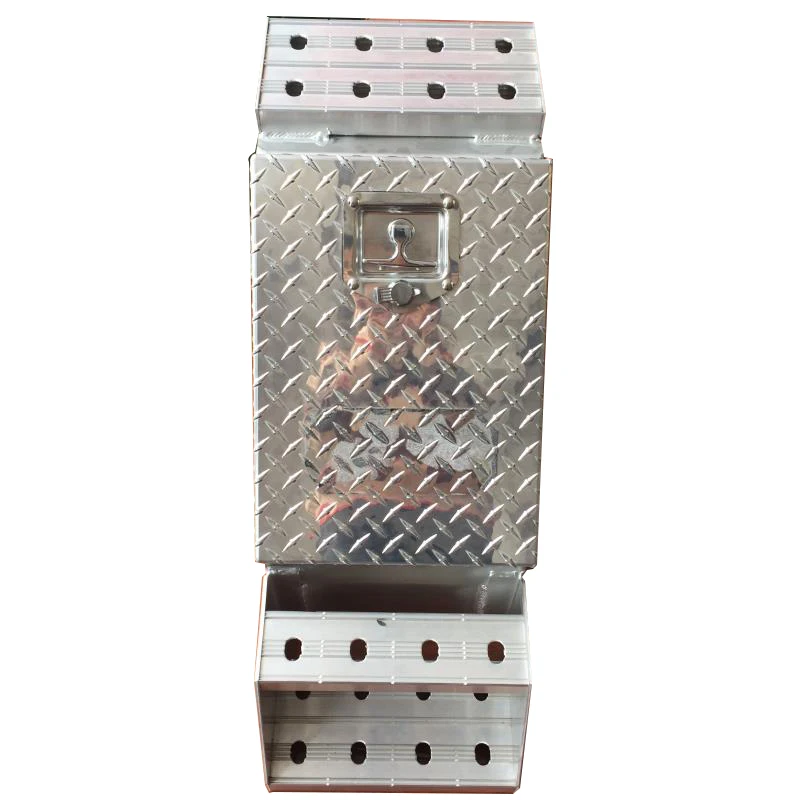 Waterproof Aluminum Diamond Tread Checker Plate Truck Storage Tool Step Box