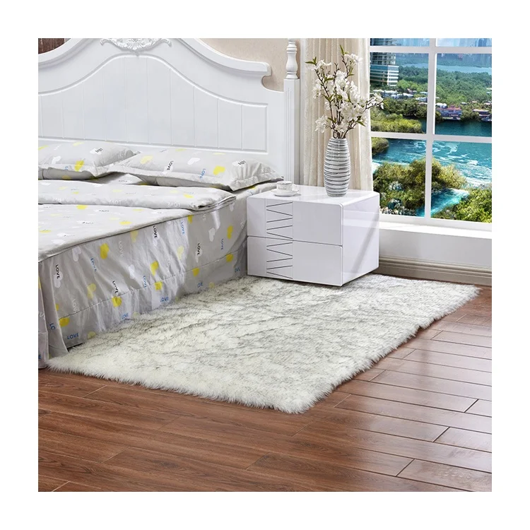 Luxury Fake Animal Fur Rugs Living Room Fluffy Long Faux Sheep Wool Area Carpet Sheepskin Fur Mats Rug Carpet