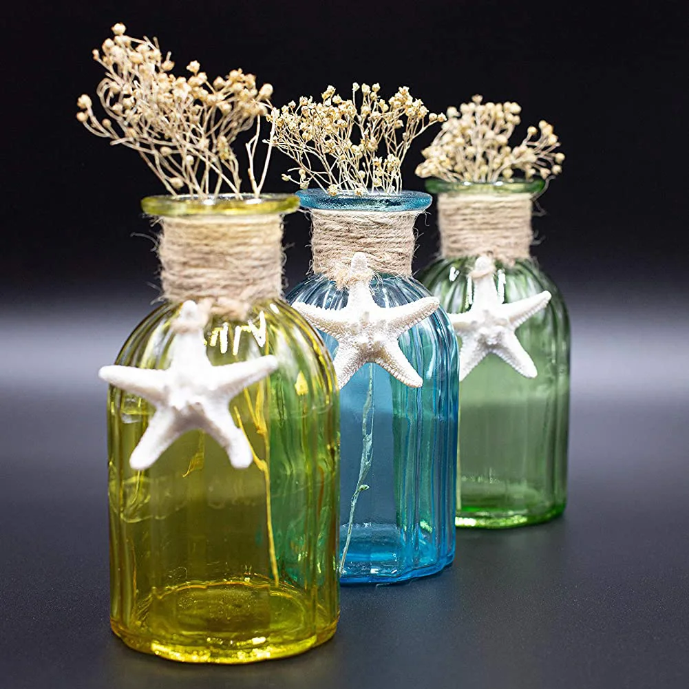 Retro Small Glass Vase Embossed Glass mini Vase small glass bud vase with low price Eco-friendly