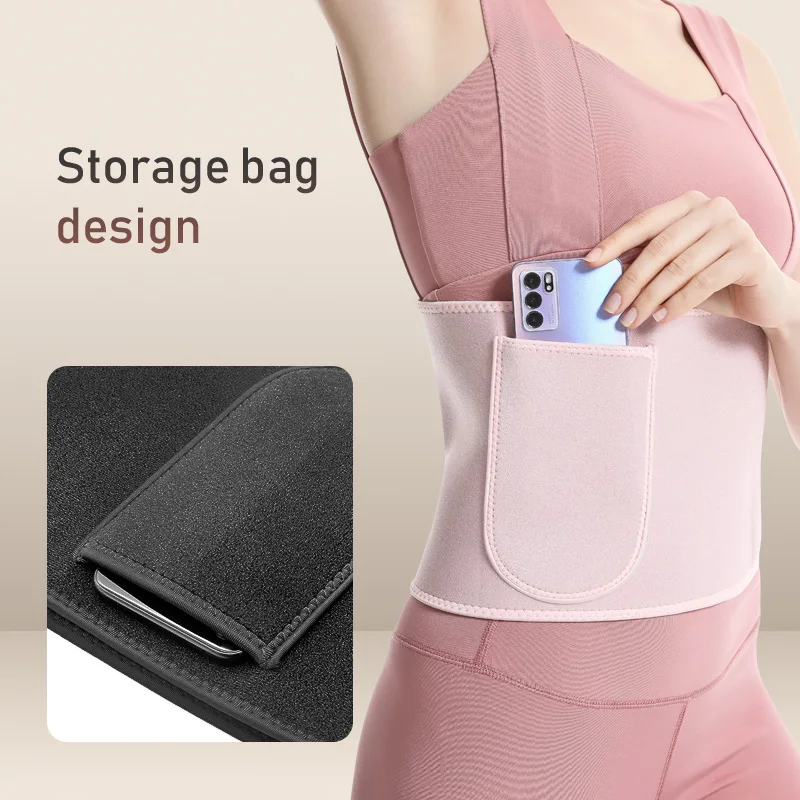 Спортивный пояс Aolikes с поддержкой талии, регулируемый ремень для йоги 2022, для мужчин и женщин, для фитнеса, серебристый слой, карманный ремень