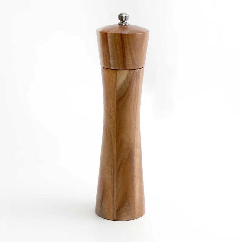 Wooden and Wooden Salt and Pepper Grinder  Adjust for Customized Coarseness Crafted of Solid Wood with Ceramic