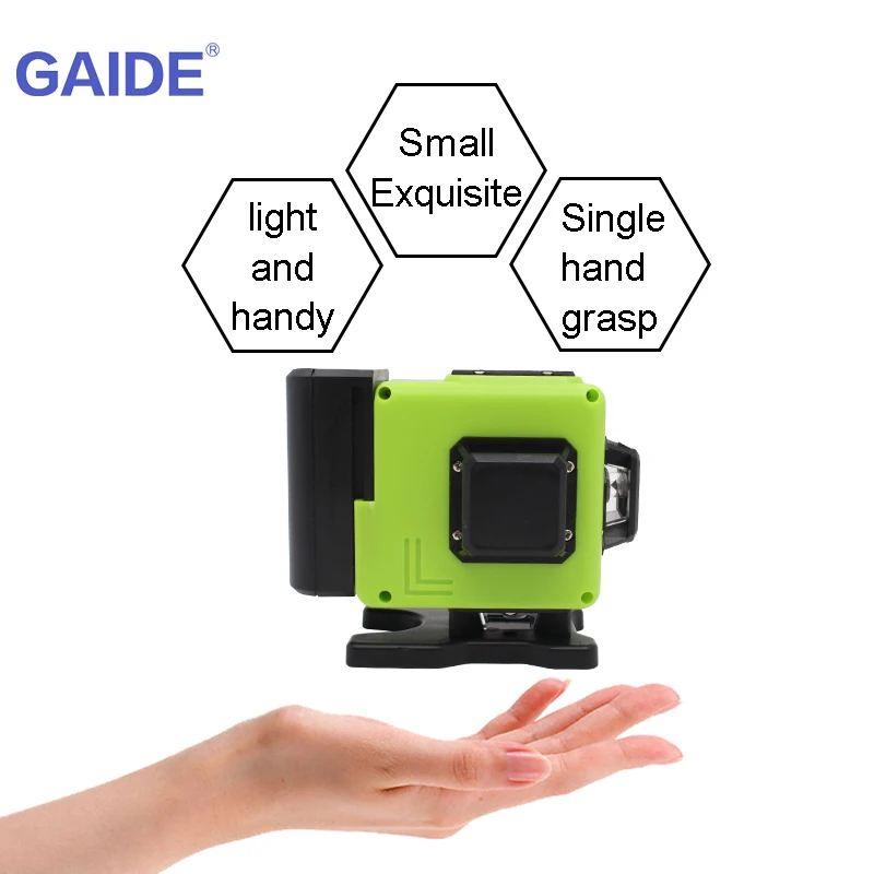 GAIDE 360 Multi 12 Lines 3d Green Beam Nivel Laser Straight Level Pointer