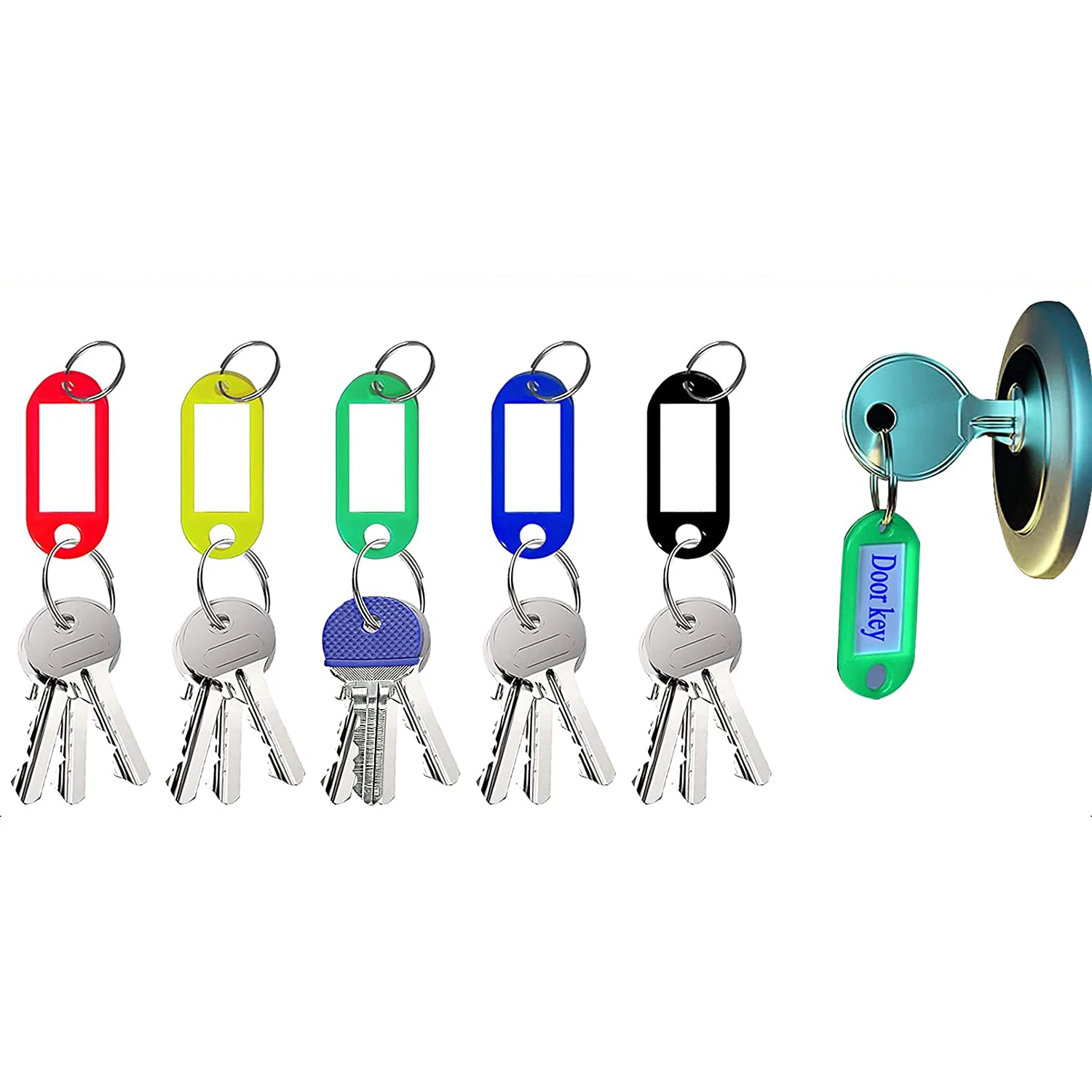 Factory Wholesale Customizable Pet Luggage Label Hotel Room Vintage Motel Keychain Key Ring Name Tag