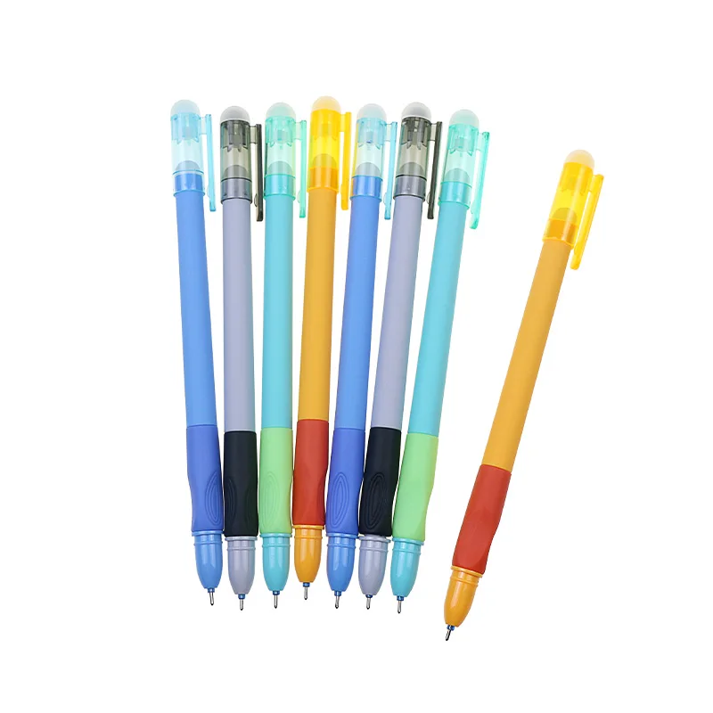 BECOL Wholesale Water-based Gel Ink Pen Protect Hand Heat Sensitive Erasable Pen Cute Student Plastic Gel Pen with Eraser