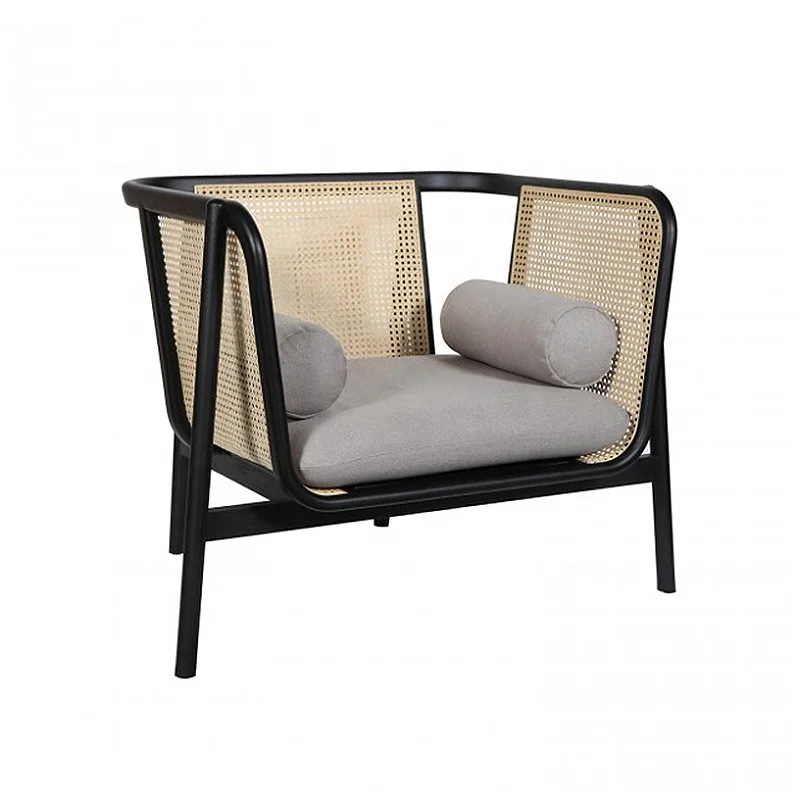 Nordic Design Wood  cane  hotel room Chair
