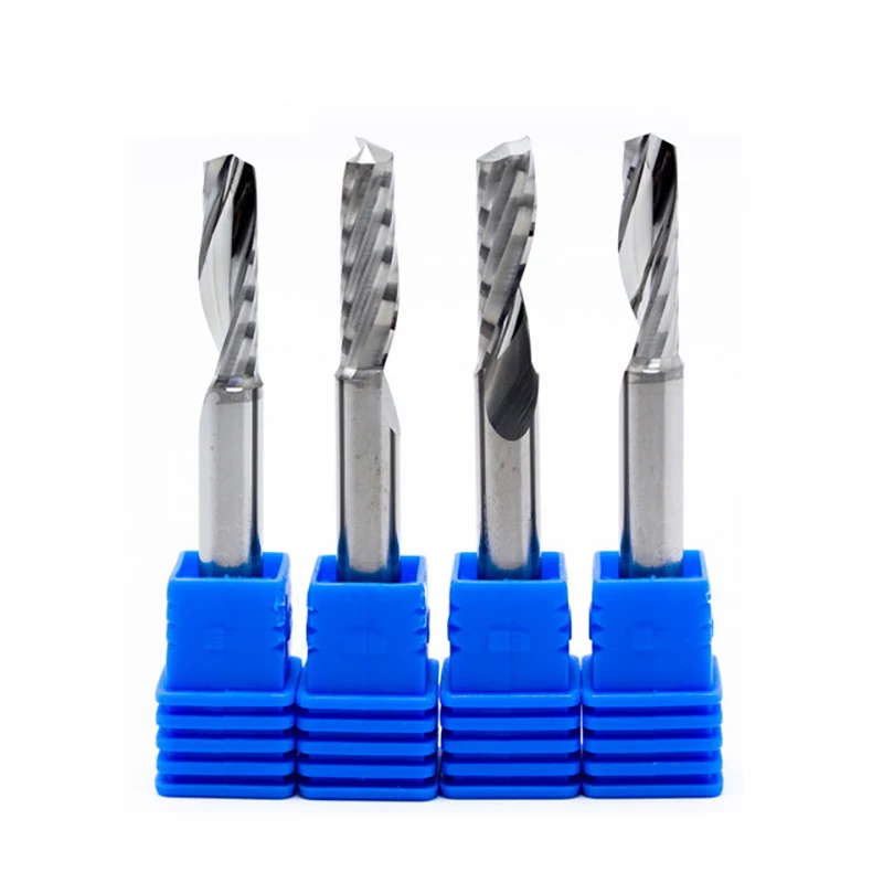 CNC Tools High Quality Uncoated 4mm hss Single Flute End Mills for aluminum cutting