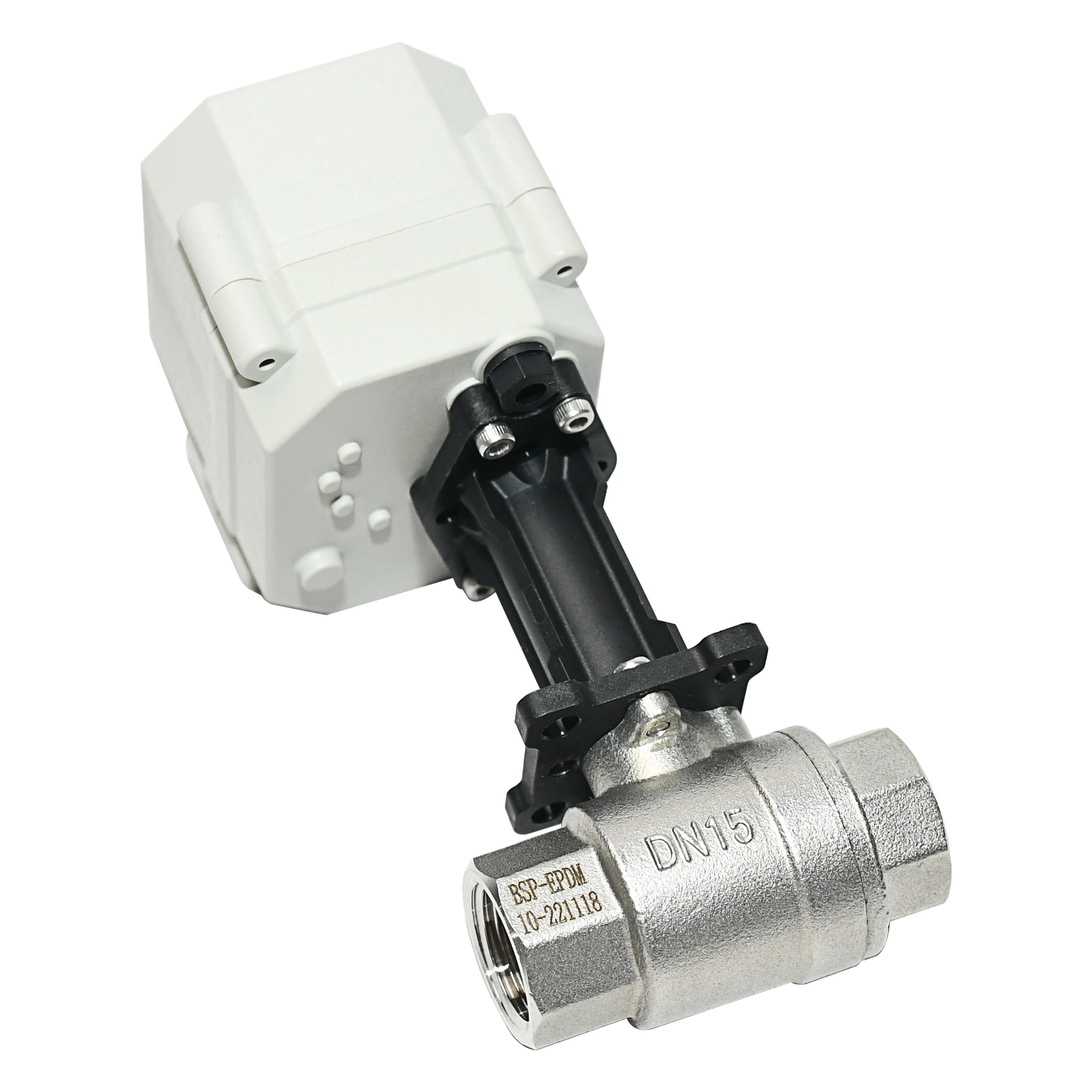 2-way food grade 1' inch Stainless Steel 304 AC230V Electrical actuated ball valve with longer bracket