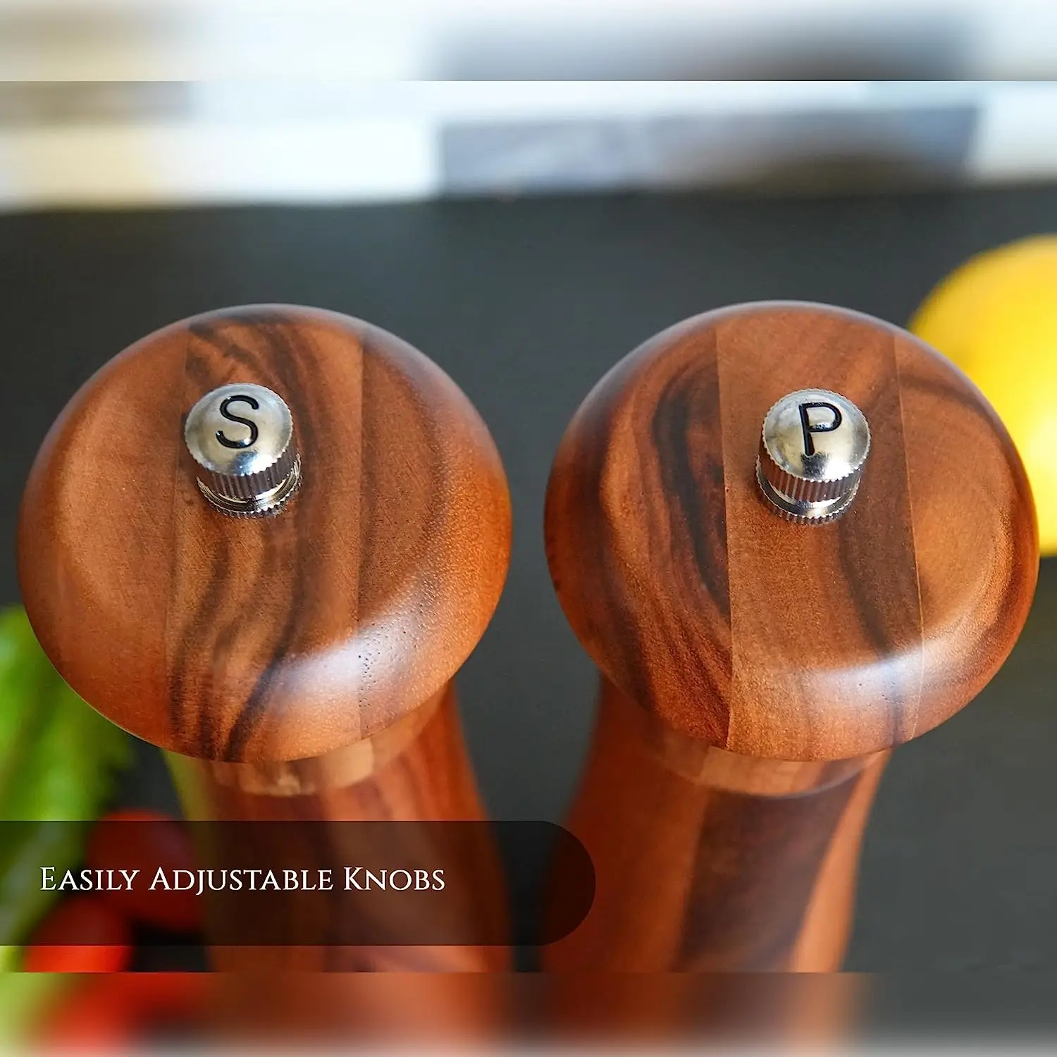 Pepper Grinder Wood Salt and Pepper Grinder Mills Sets Classic Manual Salt Grinder Refillable Pepper Mill Sets