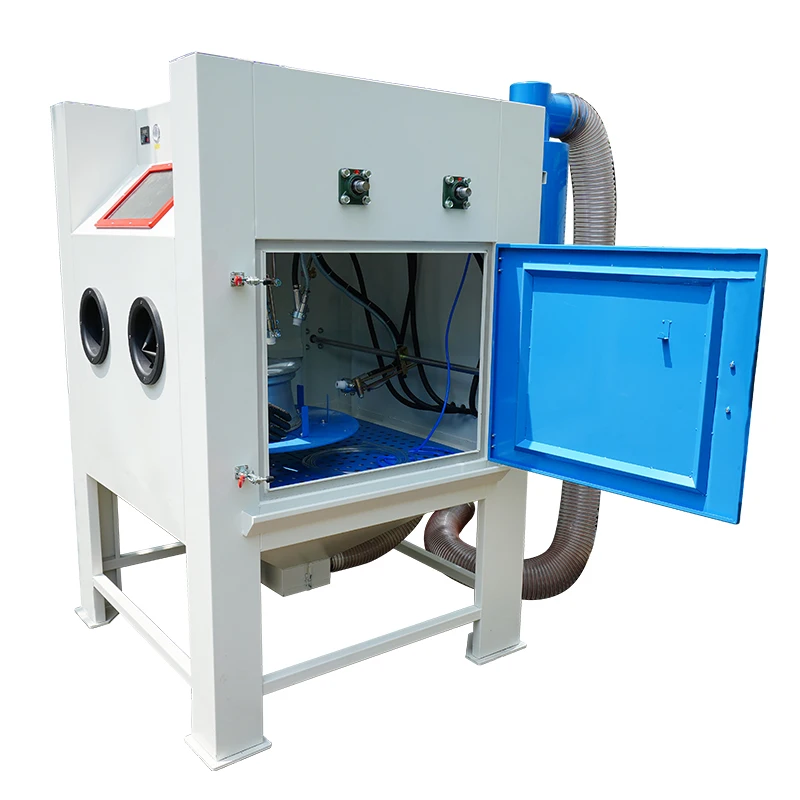 Sandblaster Automatic rotary table sand blasting machine for wheel rim