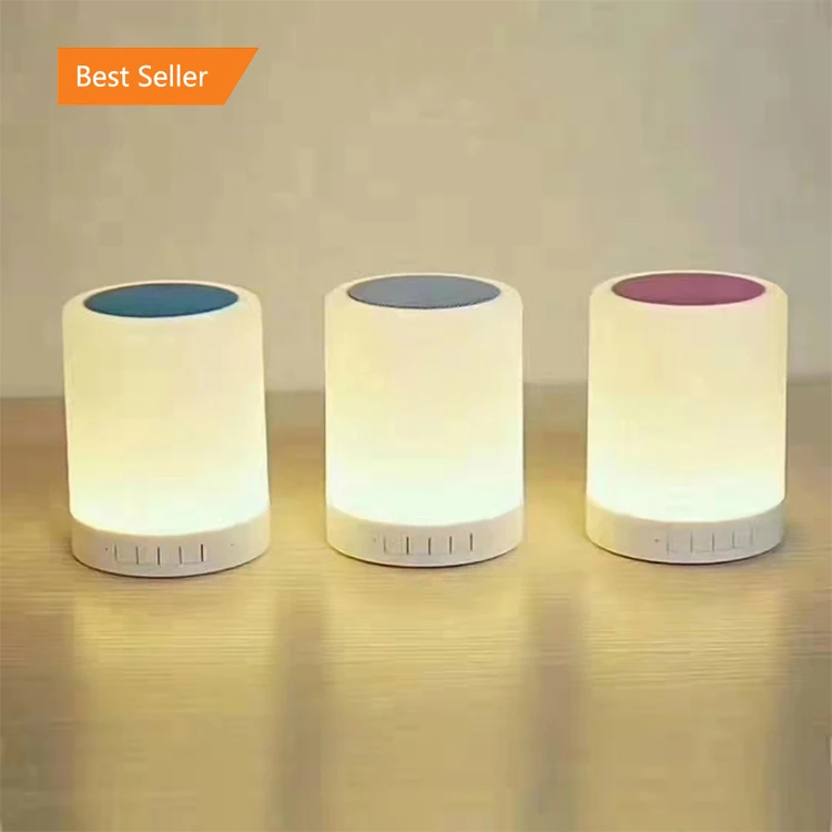 Household Portable Speaker Player Touch Pat Light Colorful LED Night Light Speaker Bedside Table Lamp for Better Sleeps