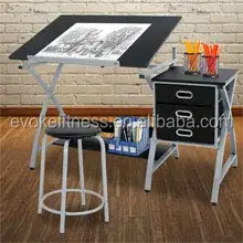 foldable drafting drawing table drafting table with drawers