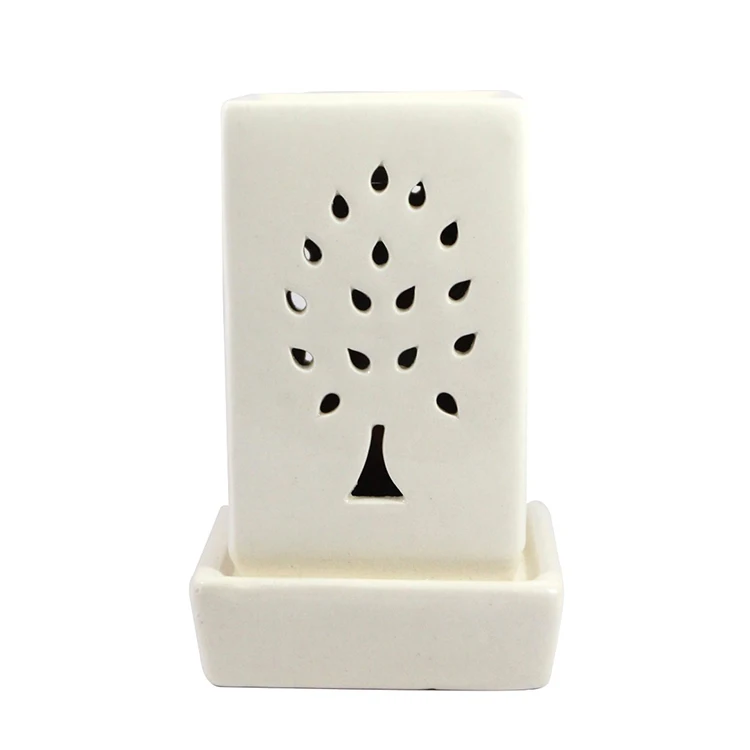 Household Home Decor Ceramic Hollow Tealight Candle Holder Essential Oil Incense Aroma Diffuser Furnace Incense Burner Holder