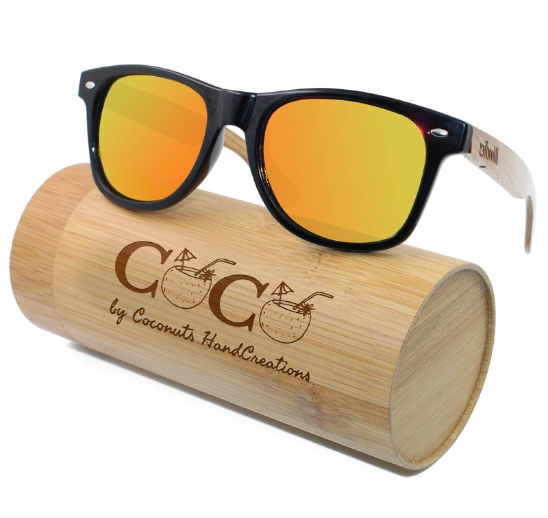 high quality lentes de sol bambu wood recycled plastic pc sunglasses engraved logo fashion retro sun glasses polarized luxury