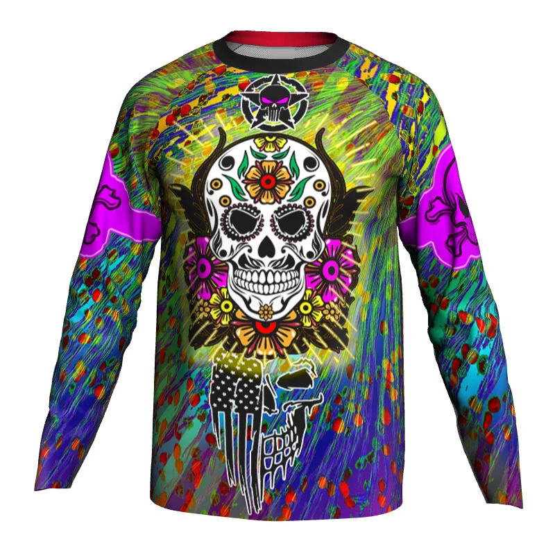 New Design Man Motocross Cycling Bicycle Long Shirt MTB Downhill Wear Clothing FOR Mountain Road Bike Jersey Bmx