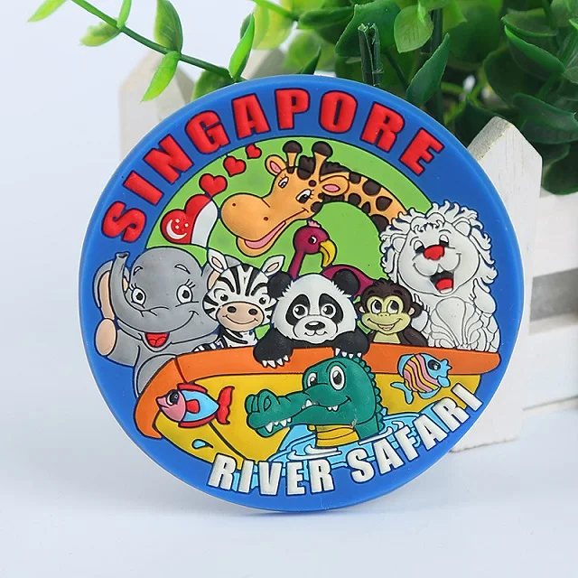 Cartoon creative resin magnetic refrigerator sticker customized personality PVC soft glue three-dimensional refrigerator sticker