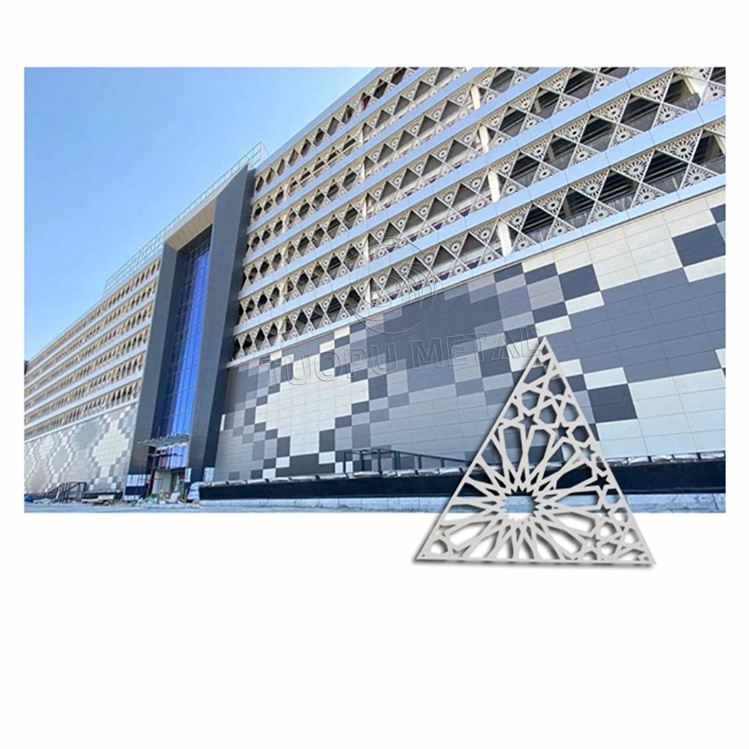 Laser Cut Metal Screen Decorative Facade Panel Aluminium Perforated Aluminum Metal Panel for Building Curtain Wall Decoration