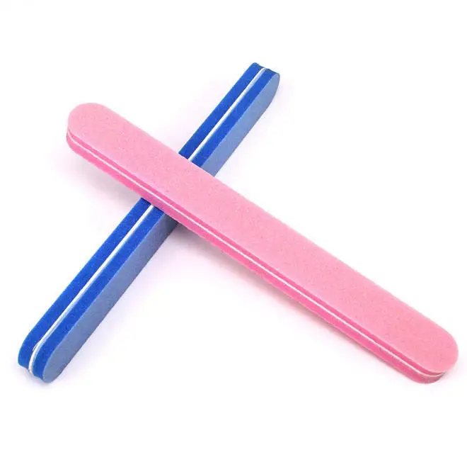 Custom nail file logo mini nail polish double-sided polishing sponge manicure washable multicolor mini nail file