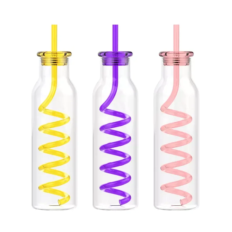 Customized Color 650ml 22oz for Sports and Fitness BPA Free Straw Type PS Plastic Drinking Water Bottles