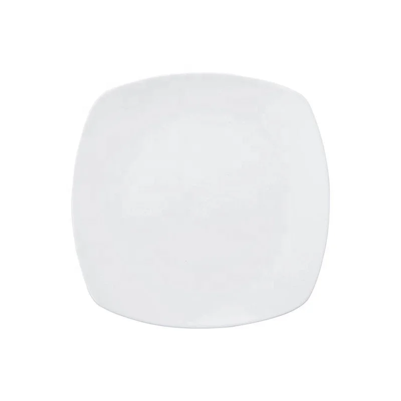 Factory Sale Porcelain White Plates Bone China Square Plate Tableware Snack Dish For Hotel Restaurant Party Home