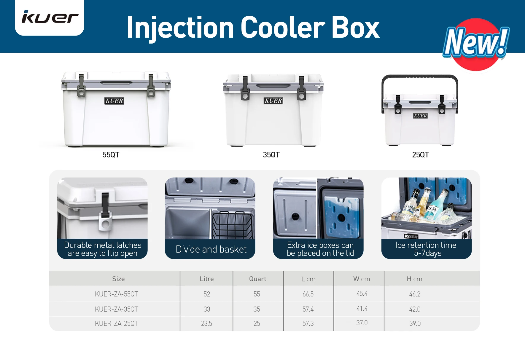 25QT PP Plastic Thermo Corona Extra Beer Cooler Box with Ice Pack Durable Beer Beverage Food Plastic Ice Cooling Box