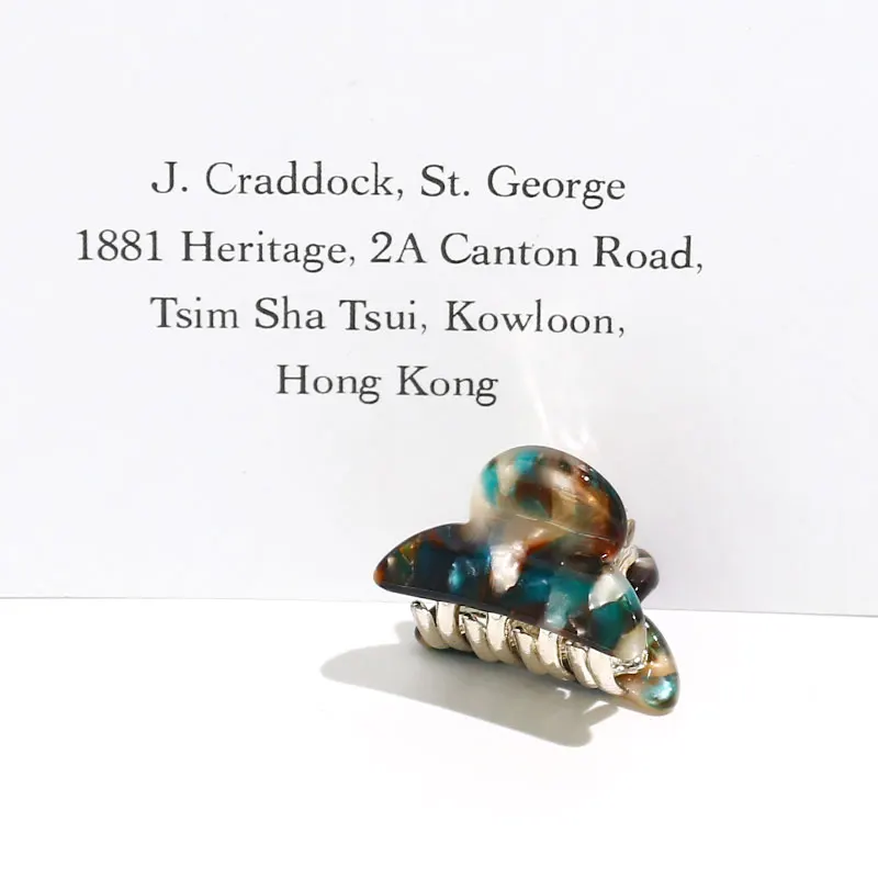 XinMei wholesale mini acetate hair claw clip for little girls hair accessories kids cute tiny crab claw clip for women thin hair