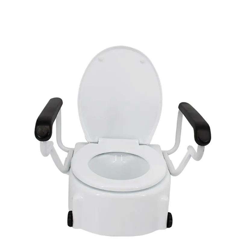 6 inch Raised Toilet Seat Bathroom Sturdy Portable commode Seat Riser Elevated Safety Locking MK05006