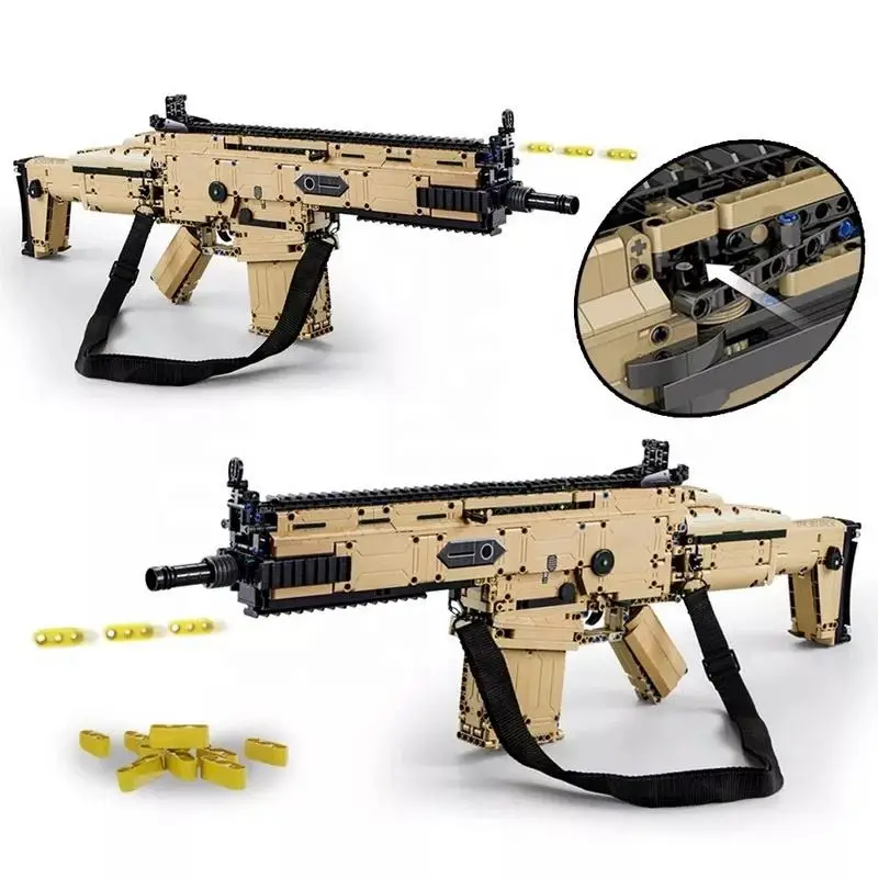 CADA C81021W Military WW2 Weapon GUN Bricks Toys SWAT Assault Rifle Models Building Blocks Technical Compatible Gun Bricks