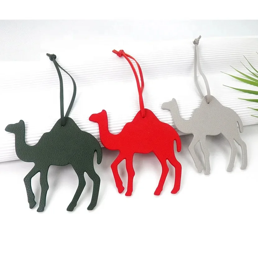 2024 New Designer Leather Bag Charm Pendant Camel Animal Shape Keychain Decoration Luxury Mini Brikin bag Charm