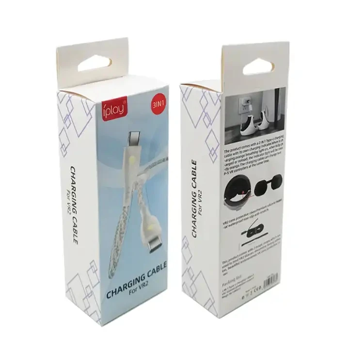 Game Controller Charging Cable Lens Cap Protector Cover Type C Interface Charging Cord For Playstation PS VR 2