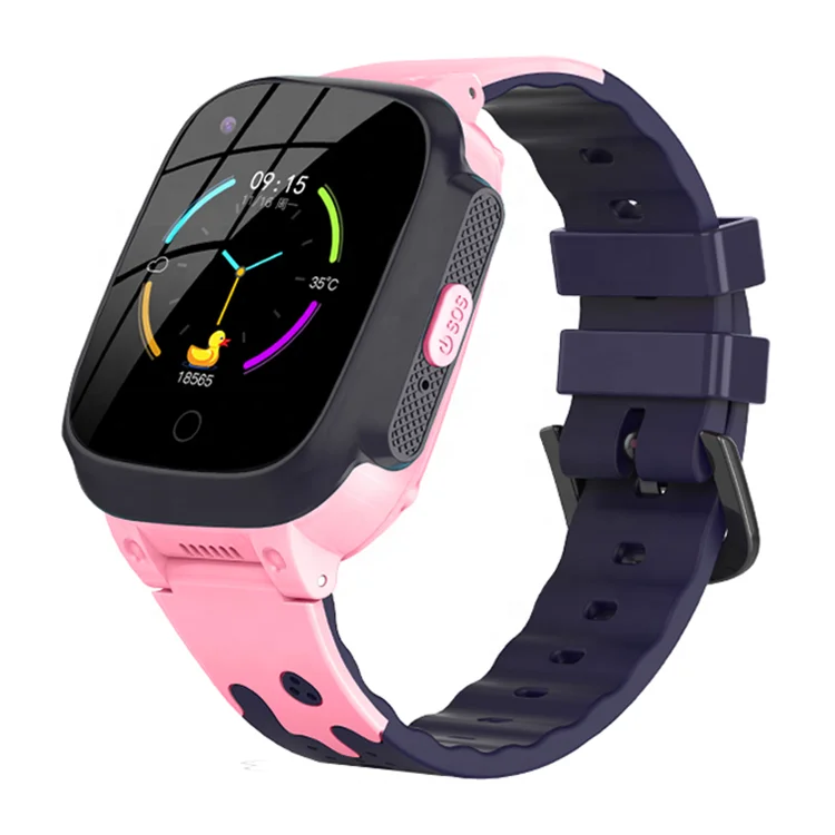 24 Hours Temperature Detection Video Voice Call 4G Watch Cows Color Watch Kids GPS Positioning LT25 Smart Watch